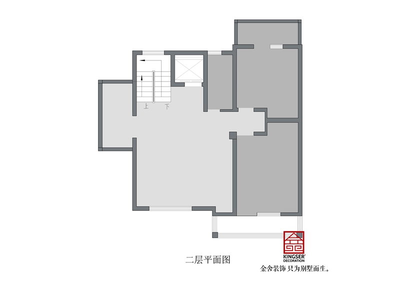 西山林語(yǔ)二期-二層原始平面圖